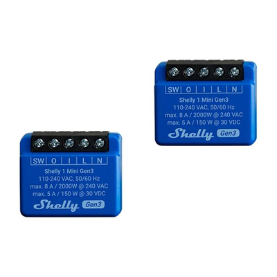 Product Ενδιάμεσος Διακόπτης Shelly 1 Mini Gen3 Set of 2 Controllers, WiFi/Bluetooth base image