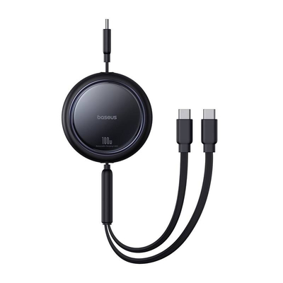 Product Καλώδιο USB-C Baseus 2W1 Bright Mirror, C+C / 100W / 1m (Black) base image