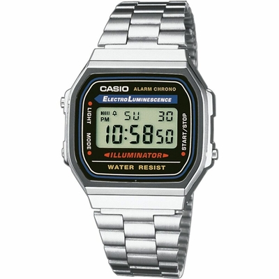 Product Ρολόι Unisex Casio A168WA-1YES Μαύρο Ασημί base image