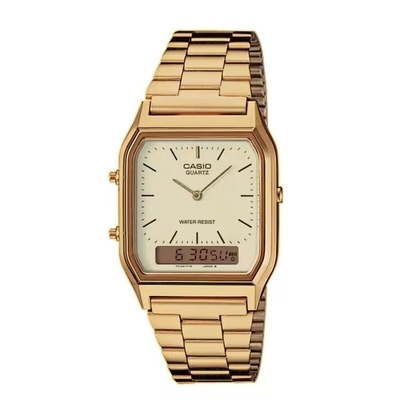 Product Ρολόι Unisex Casio COLLECTION ANA-DIGIT Χρυσό base image