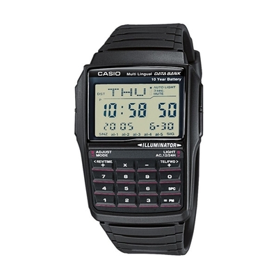 Product Ανδρικό Ρολόι Casio DATABANK CALCULATOR Μαύρο Γκρι base image