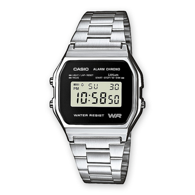 Product Ρολόι Ανδρικό Casio A158WEA-1EF Μαύρο Γκρι Ασημί base image
