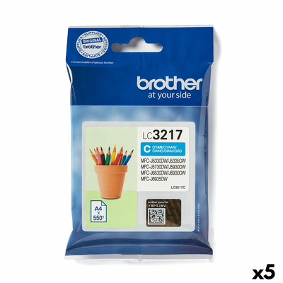 Product Αυθεντικό Μελάνι Brother LC3217 Κυανό (5 Μονάδες) base image