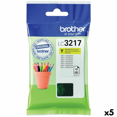 Product Αυθεντικό Μελάνι Brother LC3217 Κίτρινο (5 Μονάδες) base image