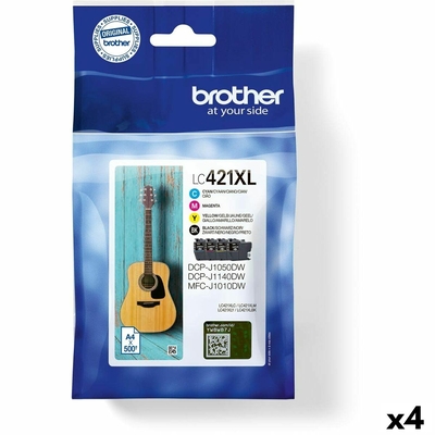 Product Αυθεντικό Μελάνι Brother LC421XL Μαύρο/Κυανό/Ματζέντα/Κίτρινο (4 Μονάδες) base image