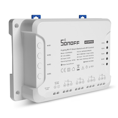 Product Smart Διακόπτης Sonoff 4CH PRO R3, 4 θέσεων, 40A, RF control, λευκός base image