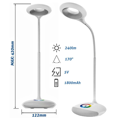 Product Φωτιστικό Γραφείου Avide LED RGB ʼσπρο 4W base image
