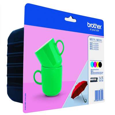 Product Μελάνι Brother LC-227XLVALBP Κίτρινο Πολύχρωμο base image
