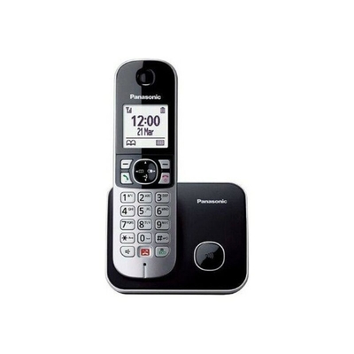 Product Τηλέφωνο IP Panasonic Corp. KX-TG6851 1,8" LCD Μαύρο Ασημί base image