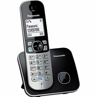 Product Ασύρματο Τηλέφωνο Panasonic KX-TG6811FRB Λευκό Μαύρο Μαύρο/Ασημί base image