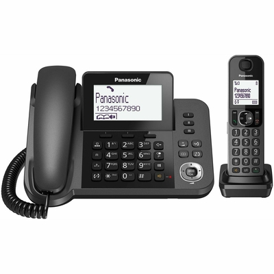 Product Τηλέφωνο IP Panasonic KX-TGF310 Λευκό Μαύρο Γκρι base image