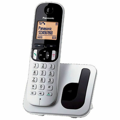 Product Ασύρματο Τηλέφωνο Panasonic KXTGC210SPS Κεχριμπάρι Μεταλλικό base image