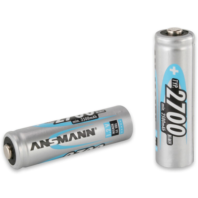 Product Μπαταρία Επαναφορτιζόμενη Ansmann Mignon NiMh Akku AA 2700mA 1x2 base image