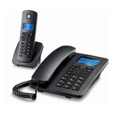 Product Σταθερό Τηλέφωνο Motorola C4201 Combo DECT (2 pcs) Μαύρο base image