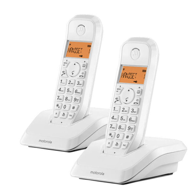 Product Ασύρματο Τηλέφωνο Motorola S1202 (2 pcs) Μαύρο base image