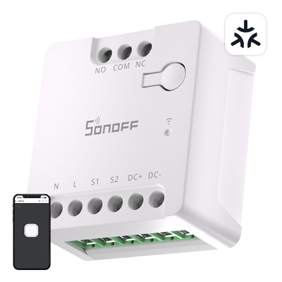 Product Ενδιάμεσος Διακόπτης Sonoff MINI-D Smart WiFi Matter Switch (AC/DC 12-48V, ξηρή επαφή) base image