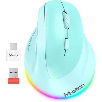 Product Ποντίκι Ασύρματο Meetion MT-BTM010R Δεξί Εργονομικό Πράσινο base image