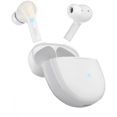 Product Bluetooth Ακουστικά Qcy T18 Melobuds TWS White Snapdragon Sound Qualcomm 3050. 5.2. Adaptive high-fidelity ANC base image