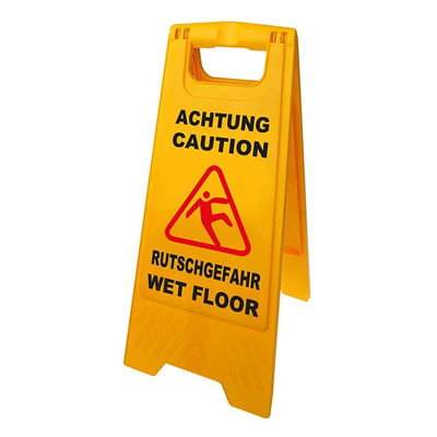 Product Προειδοποιητική Πινακίδα "Caution Wet Floor" ProPlus 520112, 21-30X58Cm, Κίτρινη base image