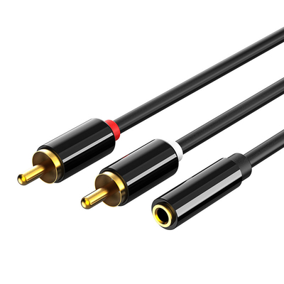 Product Καλώδιο Ήχου Cabletime 3.5mm σε 2x RCA CT-H12G, 20cm, μαύρο base image