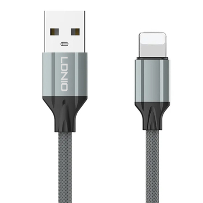 Product Καλώδιο Lightning Ldnio Σε Usb Ls442 12w 2m Γκρι base image