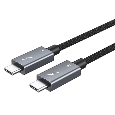 Product Καλώδιο USB-C Cabletime σε USB-C CT-C160-U31-Tb3, 100W, 40Gbps, 4K/60Hz, 0.5M, Μαύρο base image