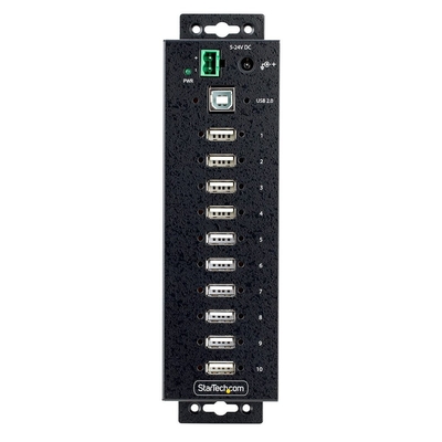 Product USB Hub StarTech 10-Port Industrial 2.0 Hub, Rugged USB Hub w/15kV Air/8kV base image