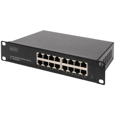 Product Network Switch Digitus DN-8011516 ports - unmanaged - rack mountable base image