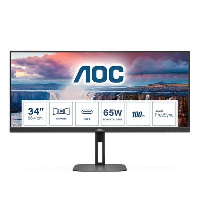 Product Monitor 34" AOC LED-Display U34V5C/BK - 86.4cm - 3440 x 1440 WQHD base image