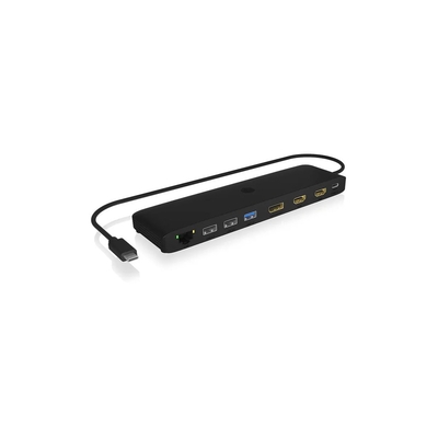 Product Docking Station Icy Box DK2116-C USB-C Black base image
