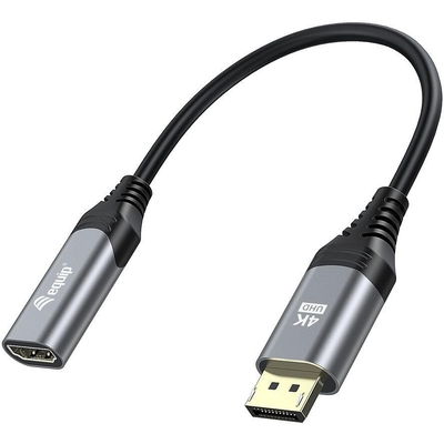 Product Αντάπτορας DisplayPort Equip ->HDMI 1.2 St/Bu 4K/60Hz gray base image