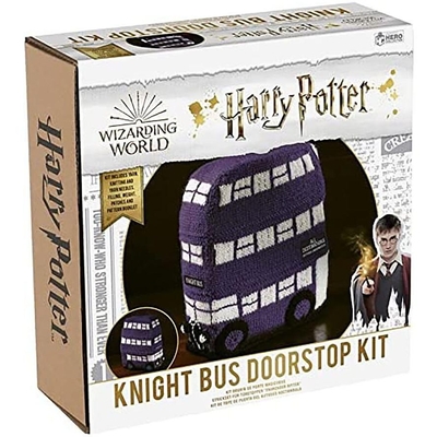 Product Gadget Thumbs up! Harry Potter Doorstop Bus Purple Knit Kit base image