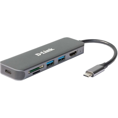 Product Docking Station D-Link DUB-2327 6-in-1 USB-C with HDMI/USB-PD/SD-Reader base image