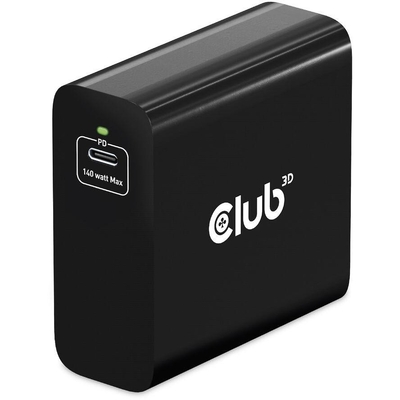 Product Φορτιστής Πρίζας Club 3D 1xUSB Typ C, PD 140W(Black) base image