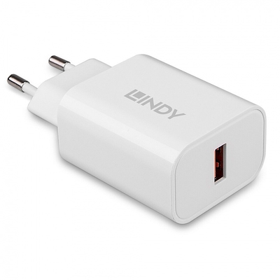 Product Φορτιστής Πρίζας Lindy USB Typ A 18W, White base image
