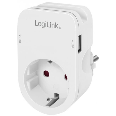 Product Φορτιστής Πρίζας Logilink Steckdosenwith Ablage, 1x CEE 7/3 & 2x USB-A base image
