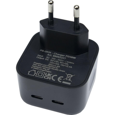 Product Φορτιστής Πρίζας Inter-Tech PD USB C,PSU PD-2036, PD 36W, Black base image