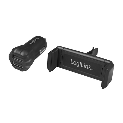 Product Φορτιστής Αυτοκινήτου Logilink USB Kfz + Smartphone Halterung im Set base image
