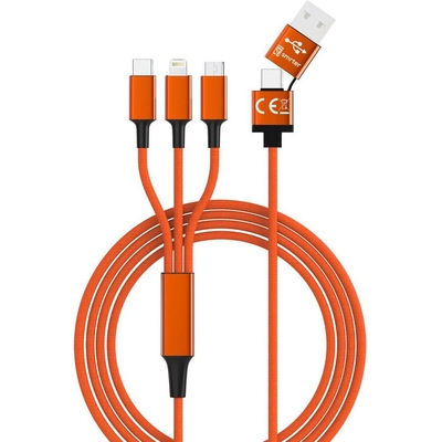 Product Καλώδιο USB Smrter Hydra ULTRA 5in1 Nylon-120cm, orange base image