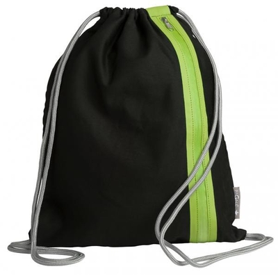 Product Σχολική Τσάντα Pagna Turnbeutel Go Black/lindgreen Zipper 46x36cm base image