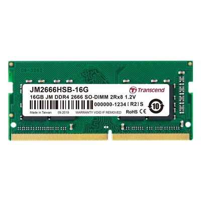 Product Μνήμη RAM Φορητού DDR4 16GB SO 2666 CL19 Transcend JetRam, JM2666HSB-16G base image