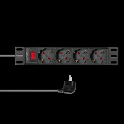 Product Πολύπριζο Logilink 4-fach with Schalter,10"(1HE),2m base image