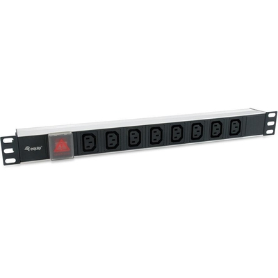Product Πολύπριζο Equip 19"(1HE)8fach IEC320C14,1,8m cable,si base image