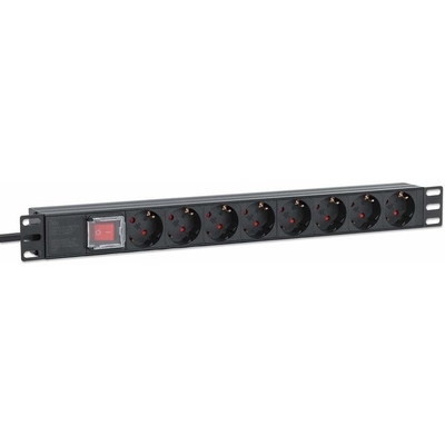Product Πολύπριζο Intellinet 8fach 2m cable 1HE base image