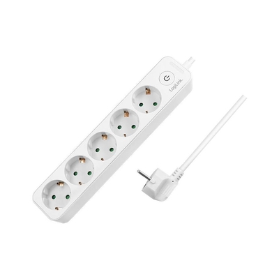Product Πολύπριζο Logilink 5-fach,5xCEE 7/3:1,5m:m.switch w base image