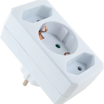 Product Ταφ Schwaiger Steckdosen3fach 1xSchuko 2xEuro, White base image