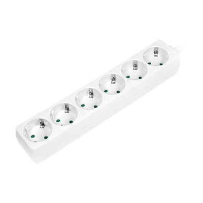 Product Πολύπριζο Ασφαλείας Logilink 6-fach with protective contact, white base image