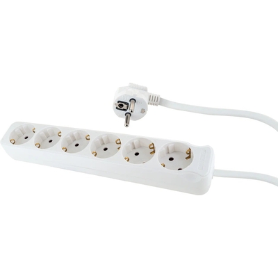 Product Πολύπριζο Schwaiger 6xSchuko, 1,4m White base image