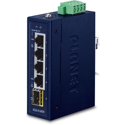 Product Network Switch Planet Industrial 4-Port GE + Port 100/1000X SFP base image