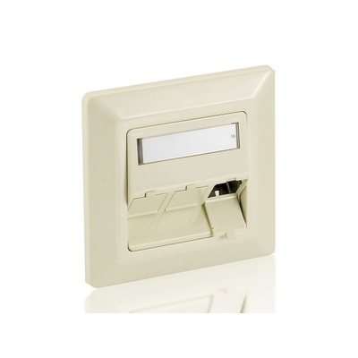 Product Πρίζα Δικτύου Equip box +Frontplatte 3 Keystone 45° RAL 1013 polybag(White) base image